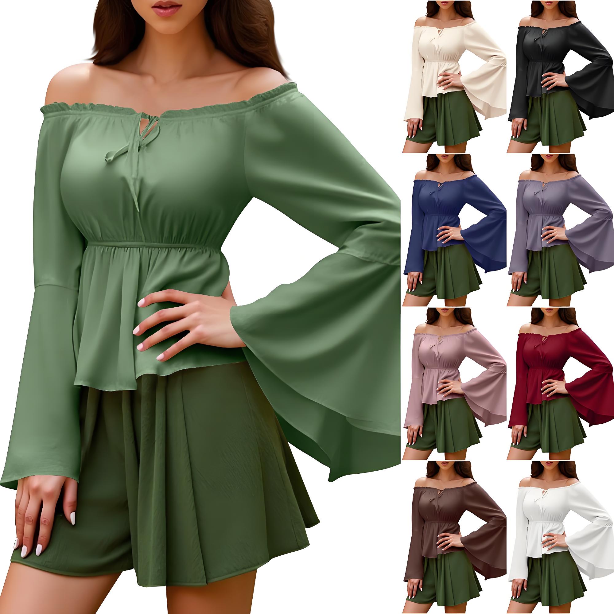 Blouse Off Shoulder - Renaissance blouse boer vrouwen off schouder