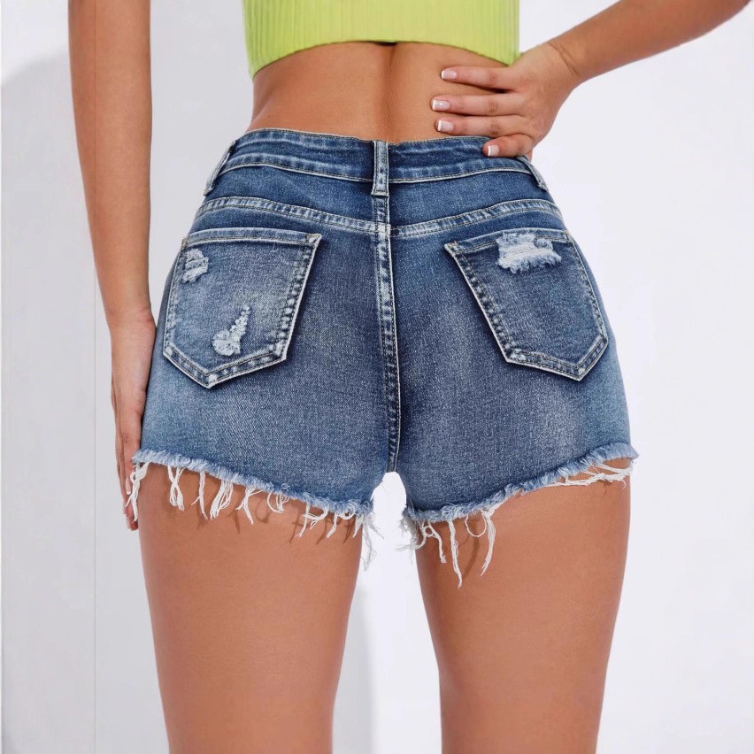 Dames high waist distressed bl - Shorts Denim Frayed recensie en prijs