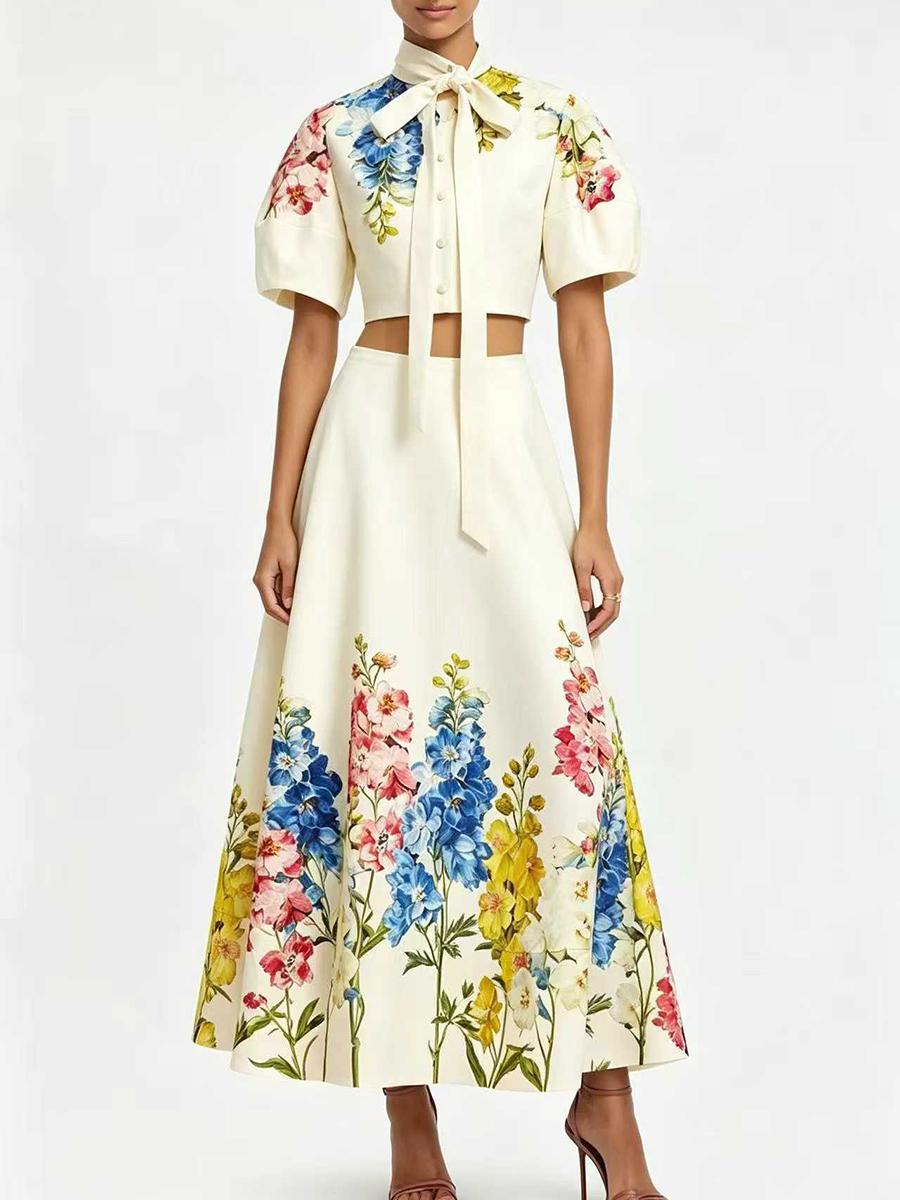 VGH Elegante Bloemendruk Tweed - Midi Skirt Floral recensie en prijs